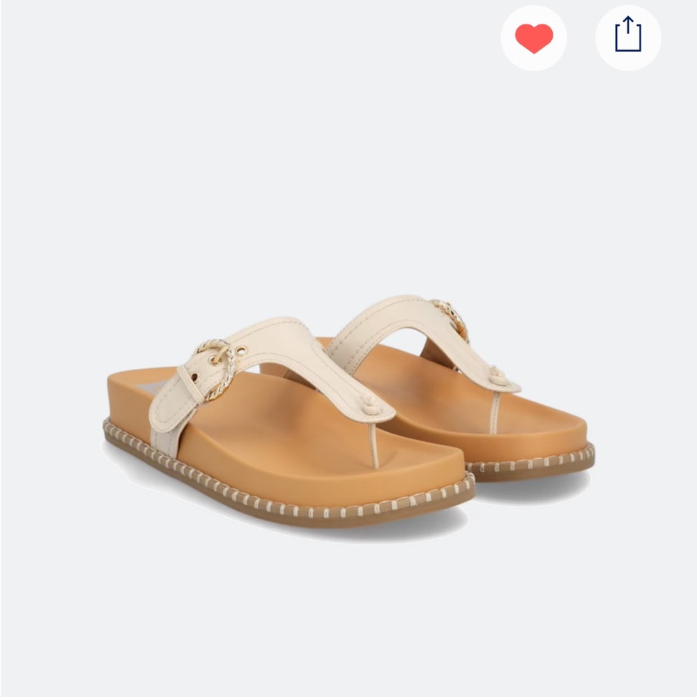 Dolce Vita Cream Sandals with Gold Buckle, Size 11, New from Stitch Fix!
